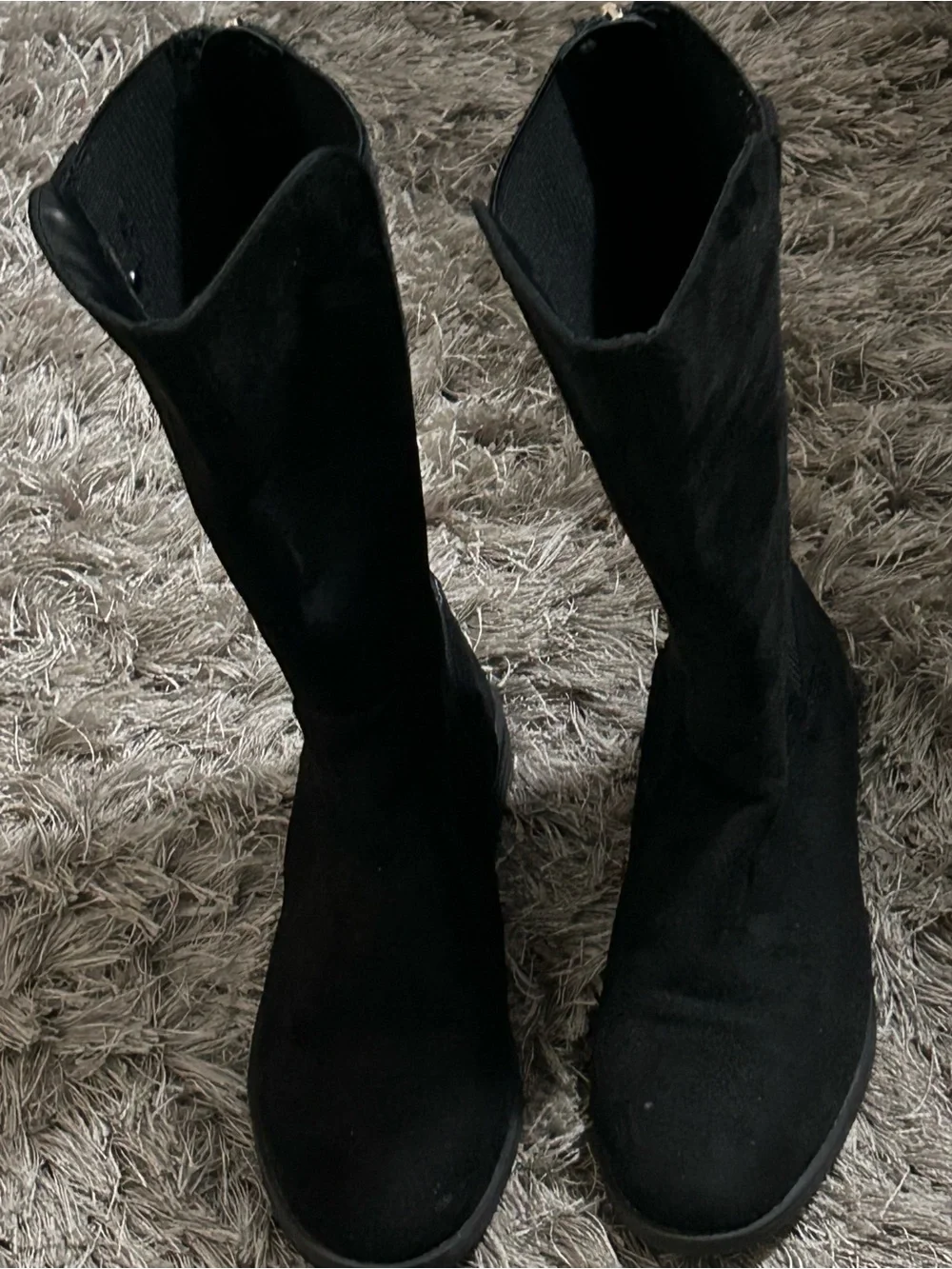 black Kenneth Cole Reaction knee-high riding boots